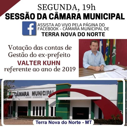 Câmara vota na segunda dia 19 de julho as contas do ex-prefeito Valter Kuhn