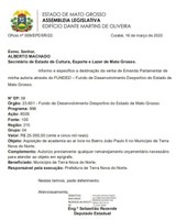 Vereador Nilson Paraguai agradece ao deputado Sebastião Resende pela aquisição de uma academia para o Bairro João Paulo II