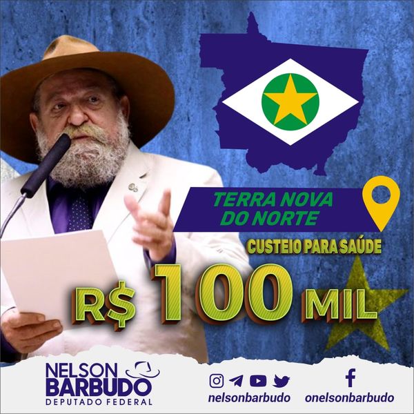 Vereador Nilson Paraguai agradece deputado Nelson Barbudo por destinar R$ 100 mil ao município e pediu aquisição de mais uma ambulância para Terra Nova