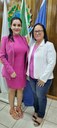 Vereadoras Cleusa Zaleski e Thamara Reis incentivam mulheres a buscar ajuda durante a  campanha Outubro Rosa de combate ao câncer de mama